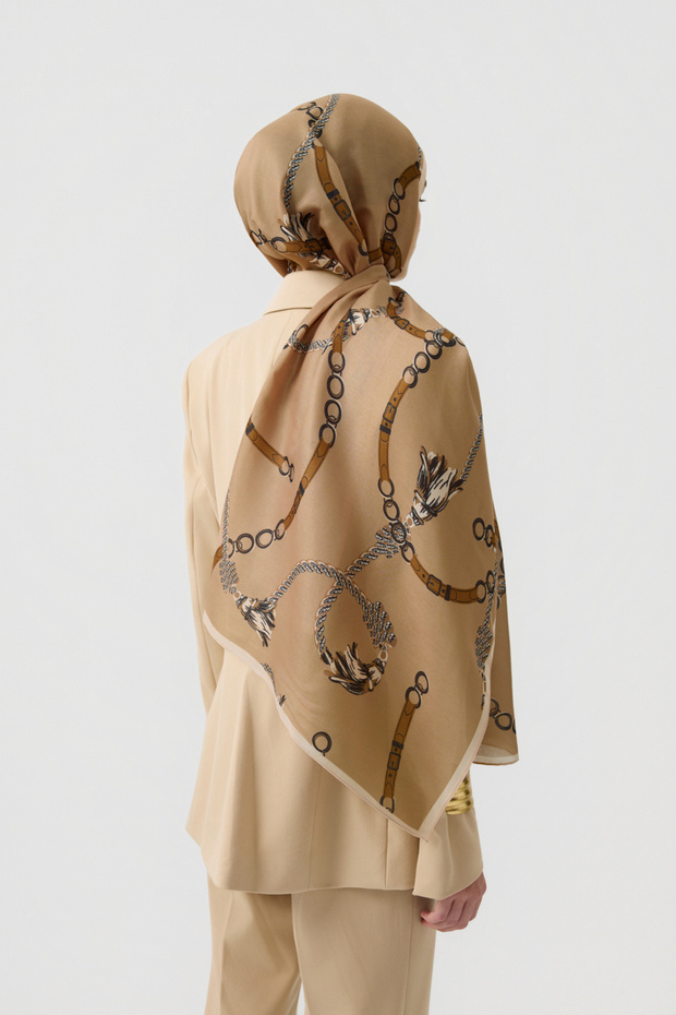 Cotton Twill Şal Linkage Camel - 5