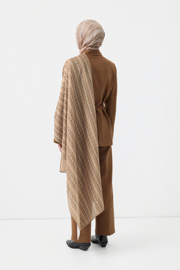 Cotton Twill Şal Chain Camel - 5