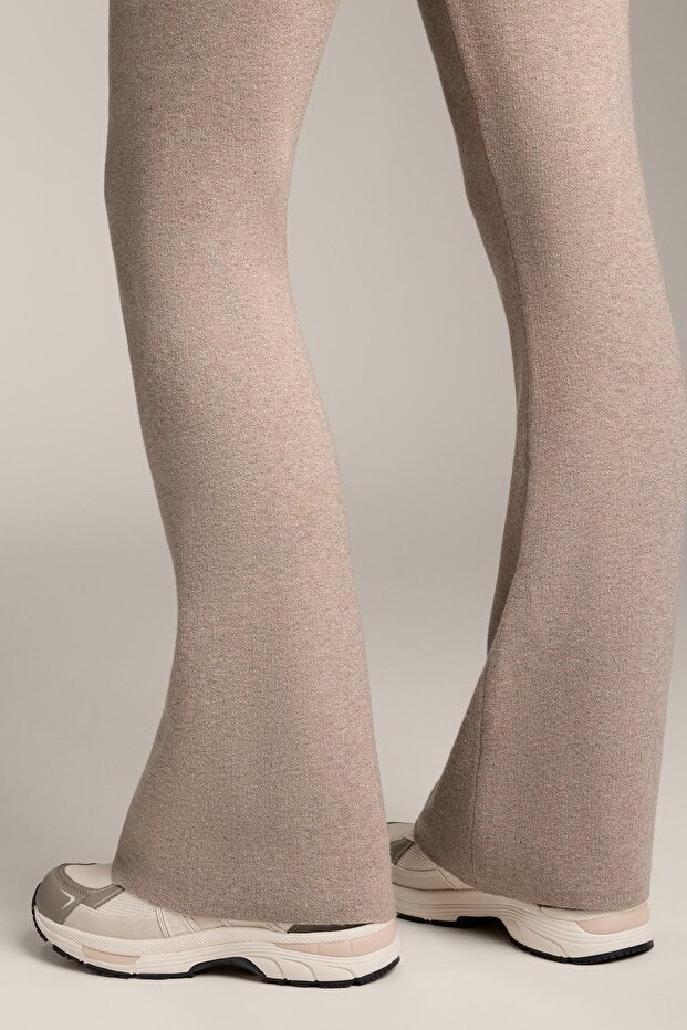 Örgü ispanyol paça pantolon - 5