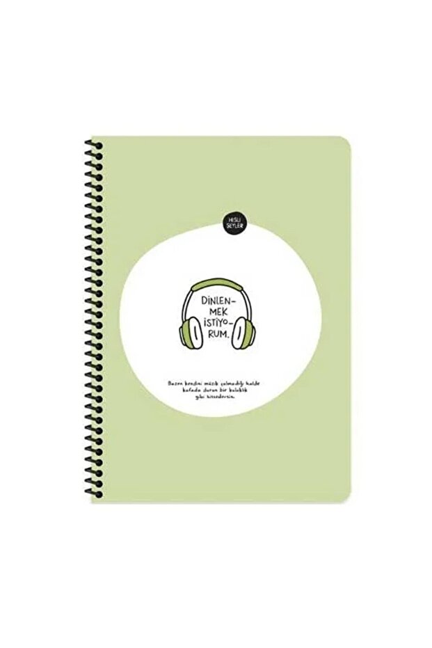Keskin Color 80 Sheets Checkered I Want to Rest Notebook - 1