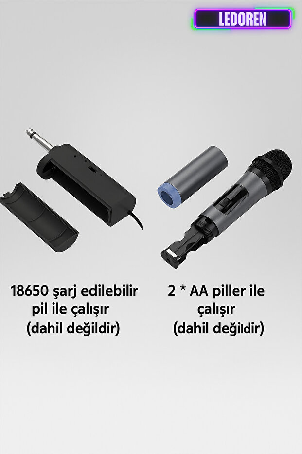 Wn01 Ses Sistemi Hoparlör İçin Kablosuz El Mikrofonu - 7