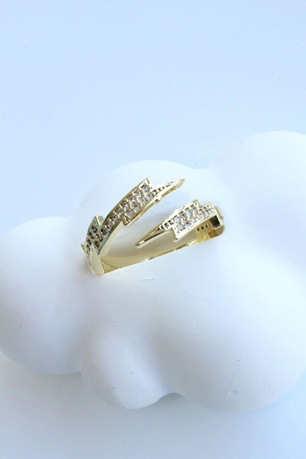 Özel Seri Şimşek Tasarım Ayarlanabilir Kadın Yüzük - 2