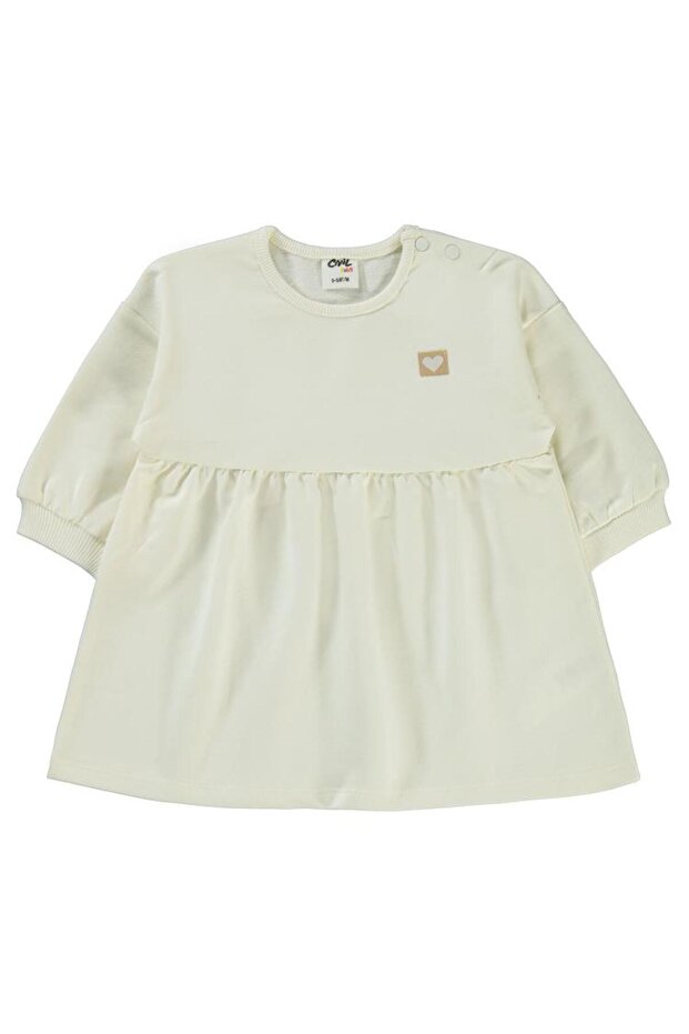 Civil Basic Heart Label 6-18 Months Dress - Ecru 6-9 Months