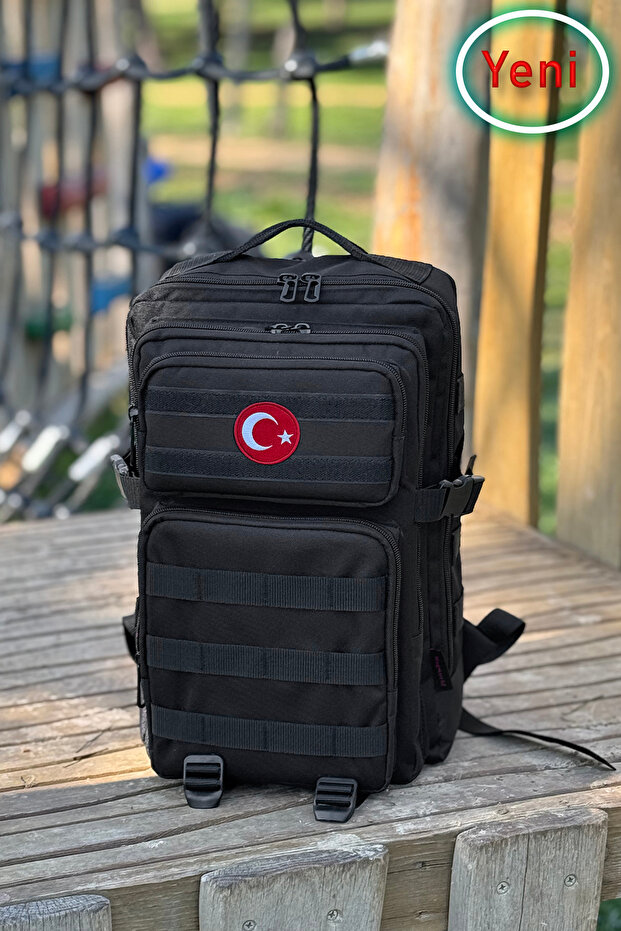 Bagworld Saraciye Mini Taktik Sırt Çantası Günlük Okul Yürüyüş Küçük - Peç Hediyeli - 18 Litre