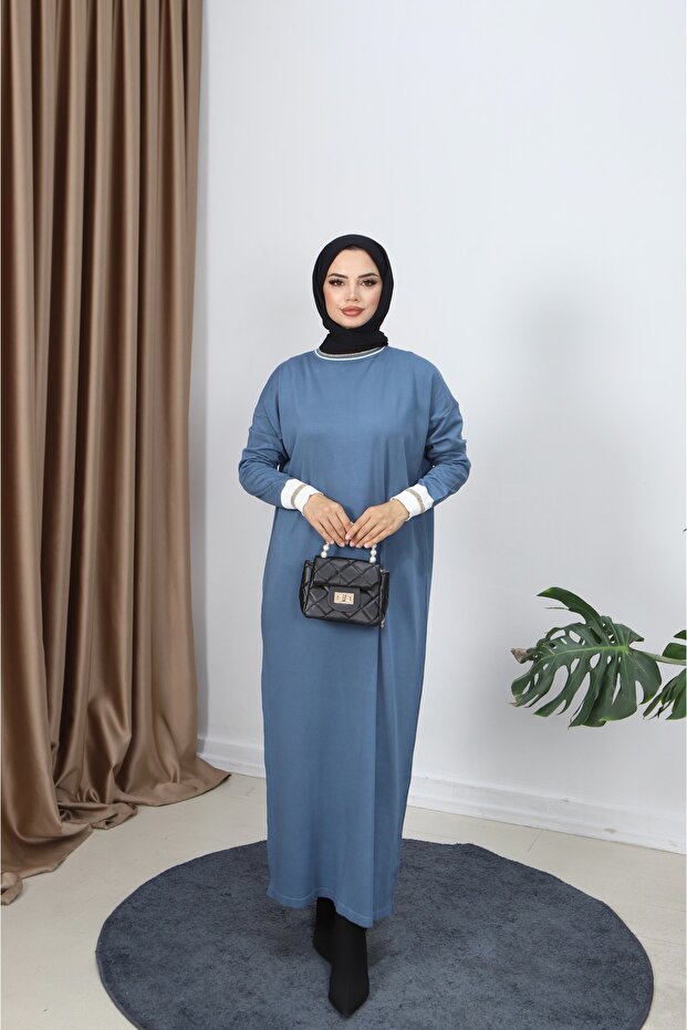 Mercerized Dress with Glitter Detail