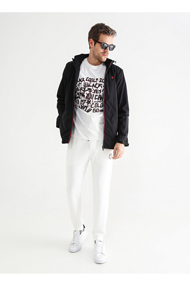 Siyah Kapüşonlu Erkek Basic İnce Mont MARLON - 2