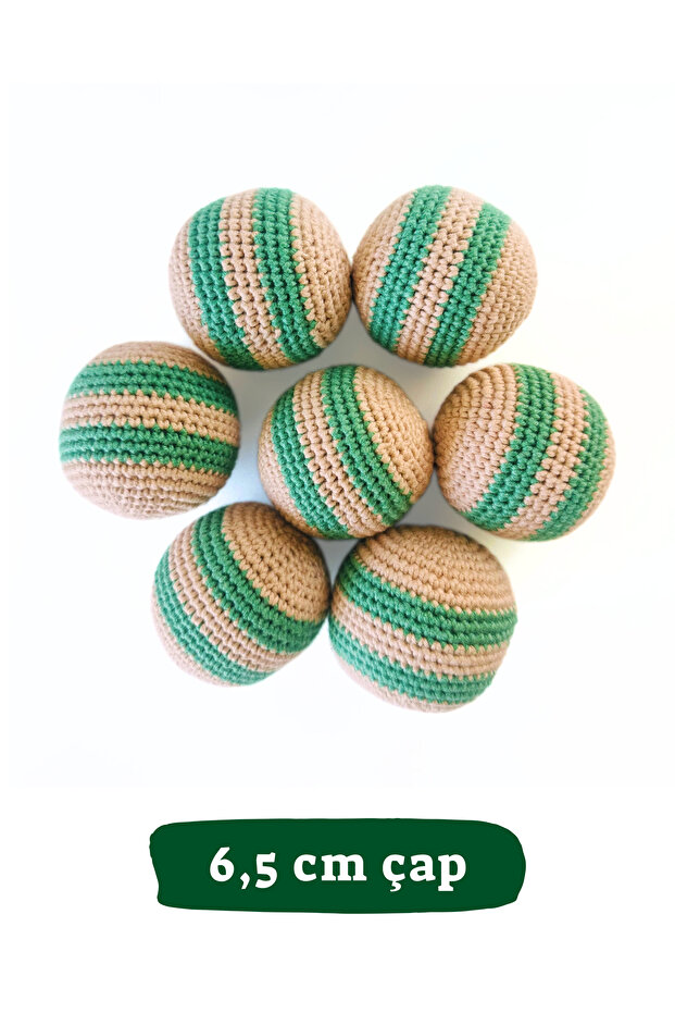 Köpek Oyuncağı Seti, Örgü Kemik ve Top| Doğa Dostu ve Pamuklu - 5