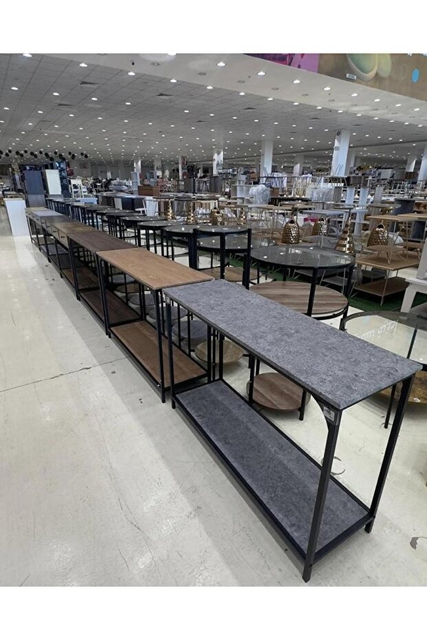 كنسول خشب رمادى - 2