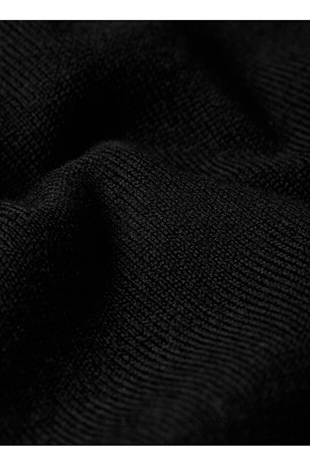 Fermuarlı Yaka Regular Fit Siyah Erkek Kazak K10K110421BEH - 3