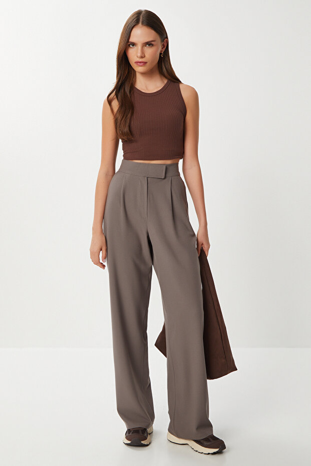 Velcro Polyviscon Palazzo Pants Lgp0022 Vi̇zon