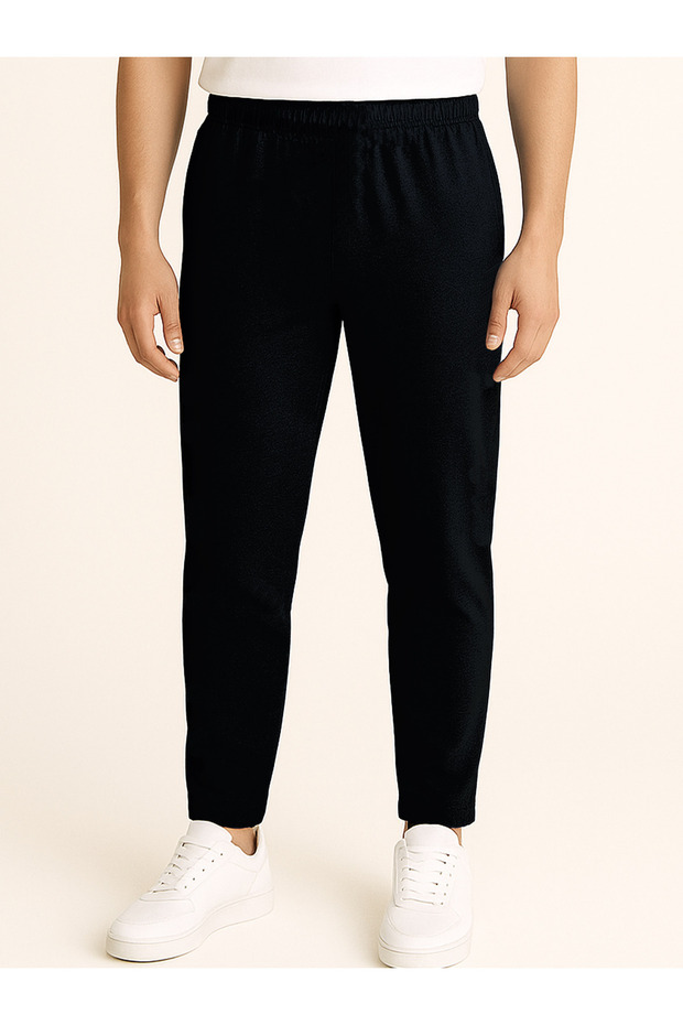 بنطال رياضي ليكرا أسود - 1