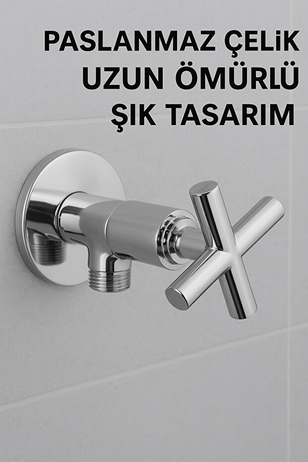 SUVİA Koç Taharet Musluğu Ara Musluk Krom Paslanmaz Hijyenik Banyo Musluğu