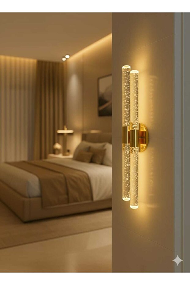 Bh Bubblelight Dubble Şık Ve Zarif Modern Led Duvar Aplik Gold Pilli - 7