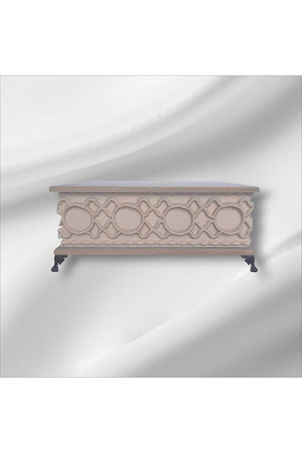 خشب - خام MDF - مجوهرات منقوشة - مكياج - إكسسوارات - متعددة الأغراض - صندوق ديكور مستطيل الشكل