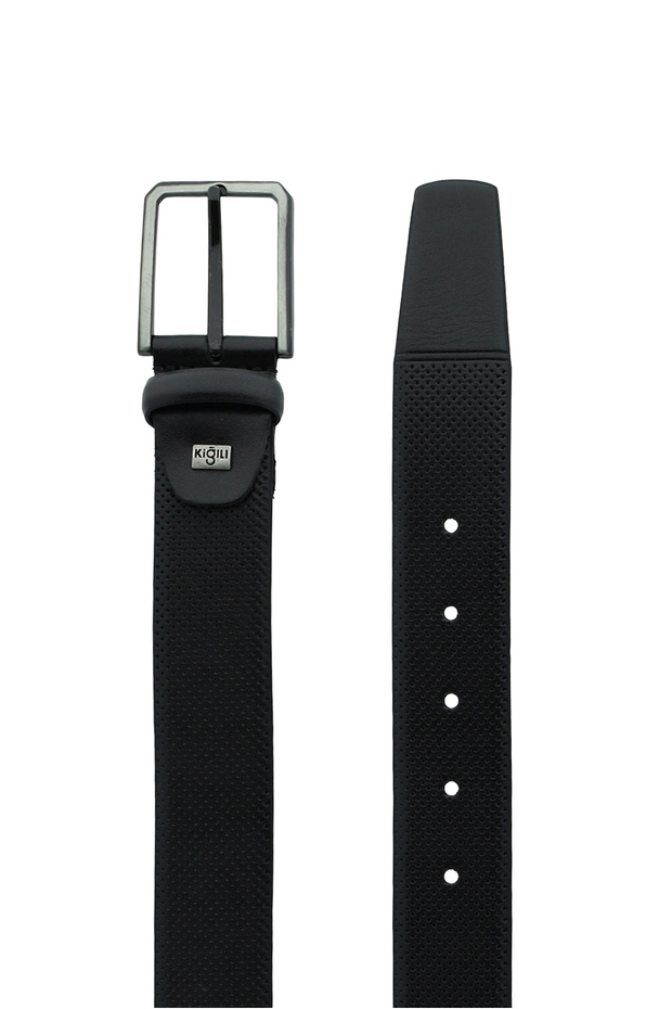 Classic Patterned Leather Belt - 2