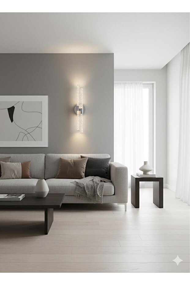 Bh Bubblelight Dubble Şık Ve Zarif Modern Led Duvar Aplik Gümüş Elektrikli Kumandalı - 8