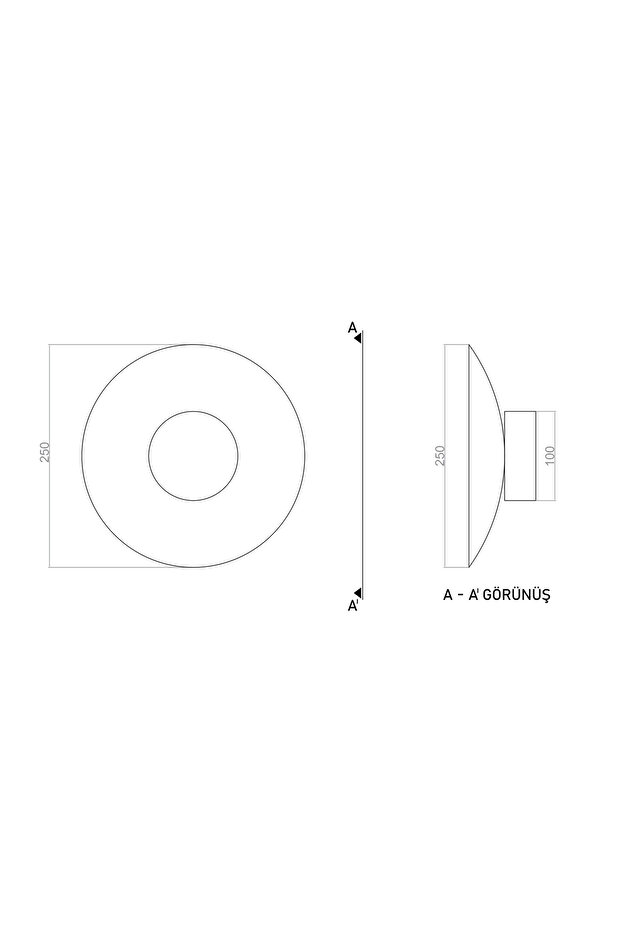Hidden Led Duvar Aplik Sensörlü 25 Cm - 5