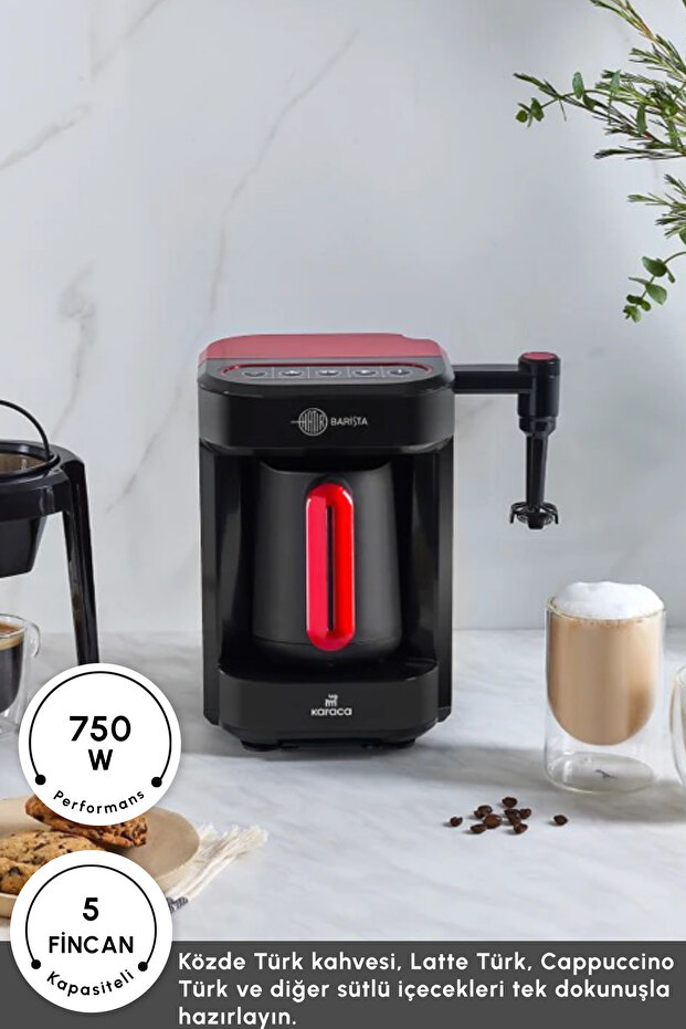 Hatır Barista Cappuccino ve Türk Kahve Makinesi İmperial Red - 3