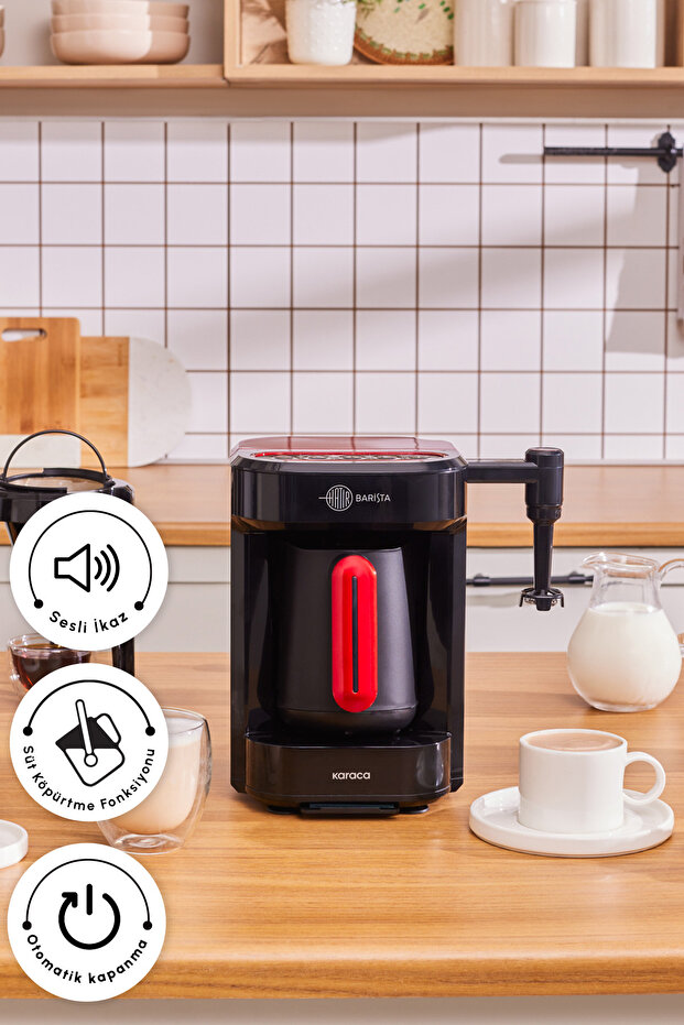 Hatır Barista Cappuccino ve Türk Kahve Makinesi İmperial Red - 7