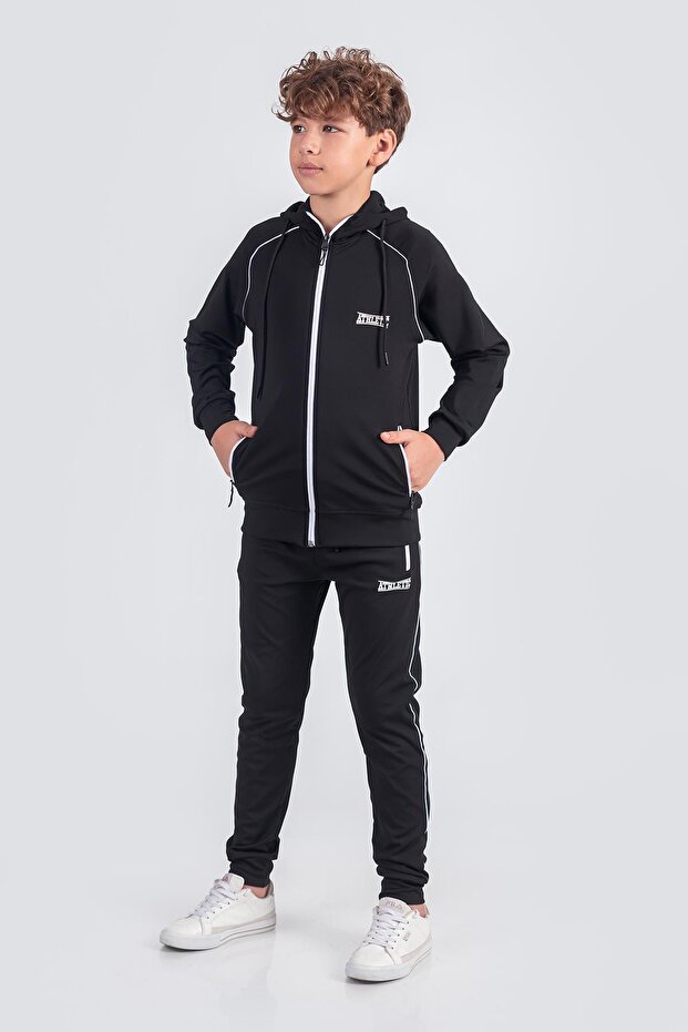 Unisex Hooded Dalkgıç Fabric Tracksuit Set Athletic Esf2242