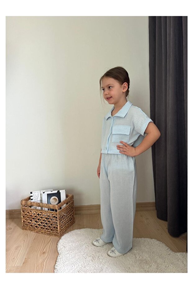 Muslin Fabric Girl's Set