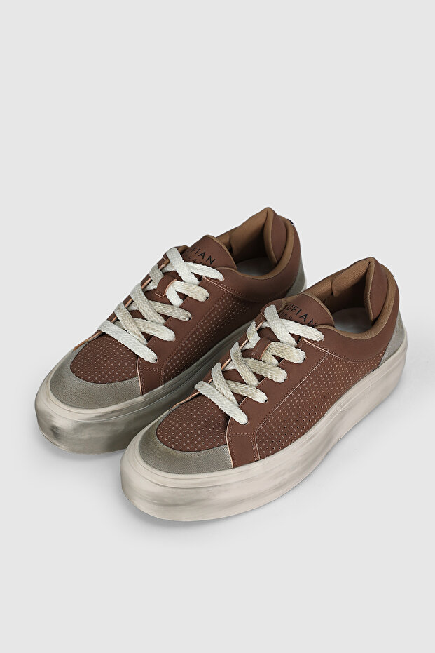 Allan Erkek Sneaker Ayakkabı Kahverengi - 4
