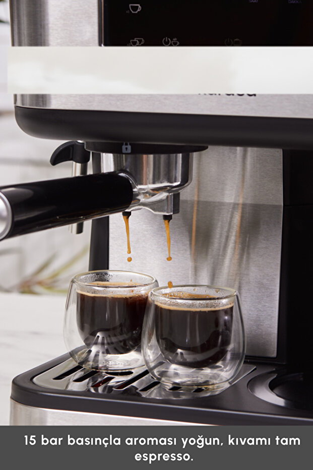 Coffee Art 2 in 1 Espresso ve Filtre Kahve Makinesi 1,5 L 1800 W - 7