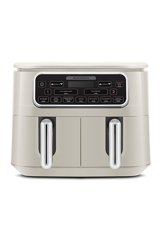 Air Cook Duo Ev Yemeği XXXL 4+4 Litre Airfryer Starlight 8 Kişilik