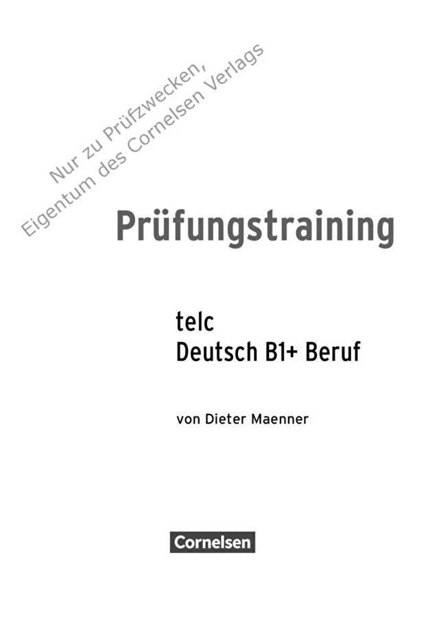 Prüfungstraining Telc B1+ Beruf Mit CD - 2