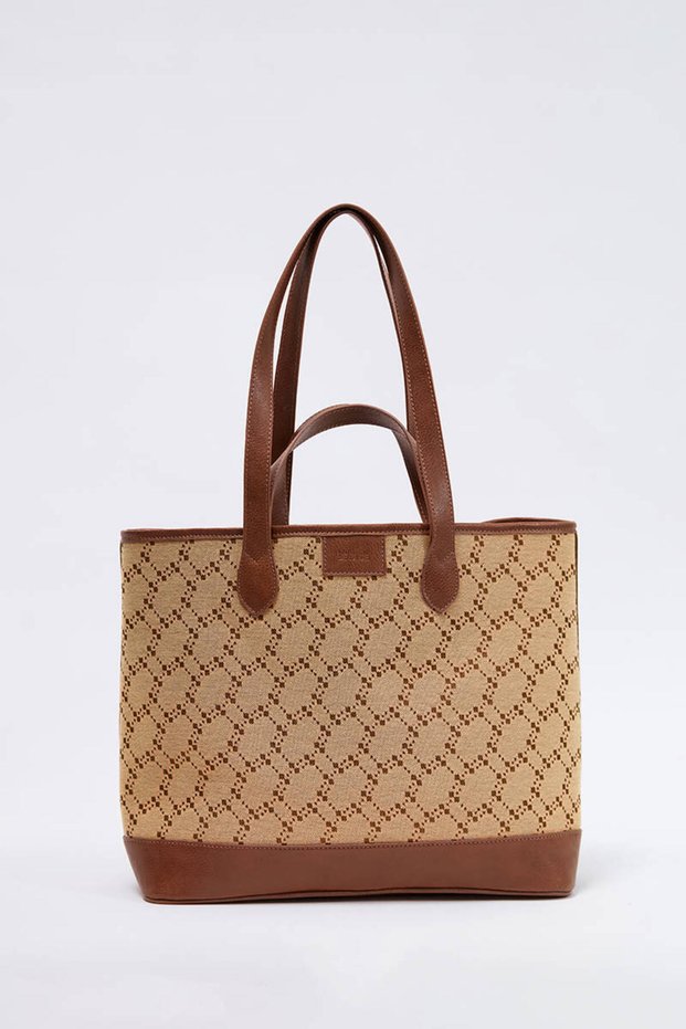 Monogram Brown Tote Bag