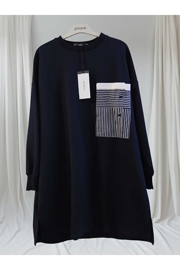 Women's Comfortable Fit Pocket Detailed Hijab Tunic