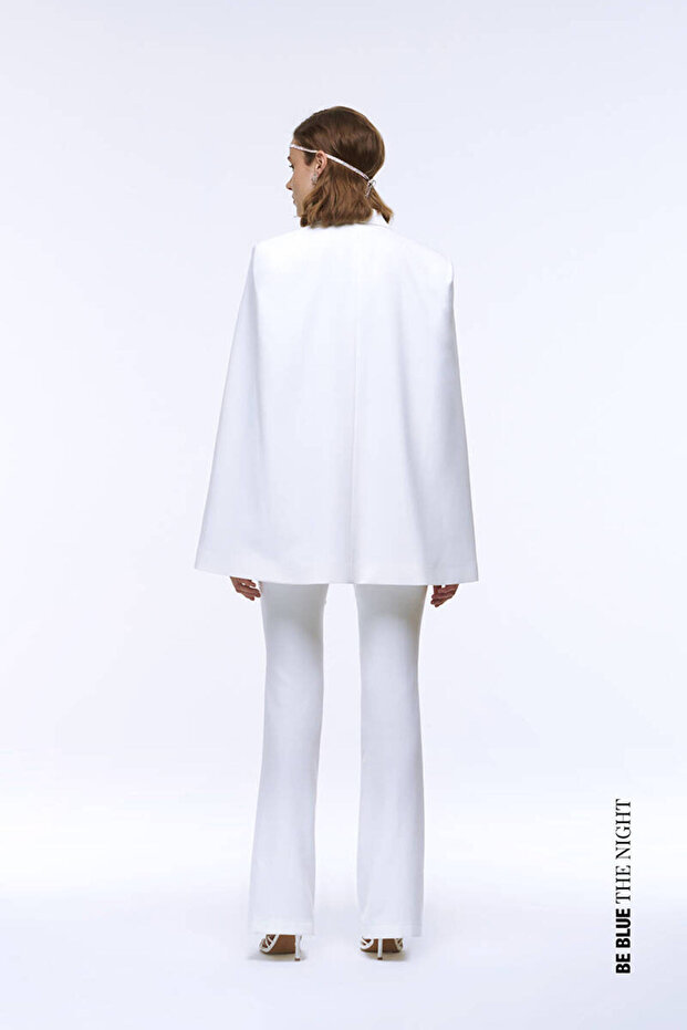 Ecru Cape Blazer - 6