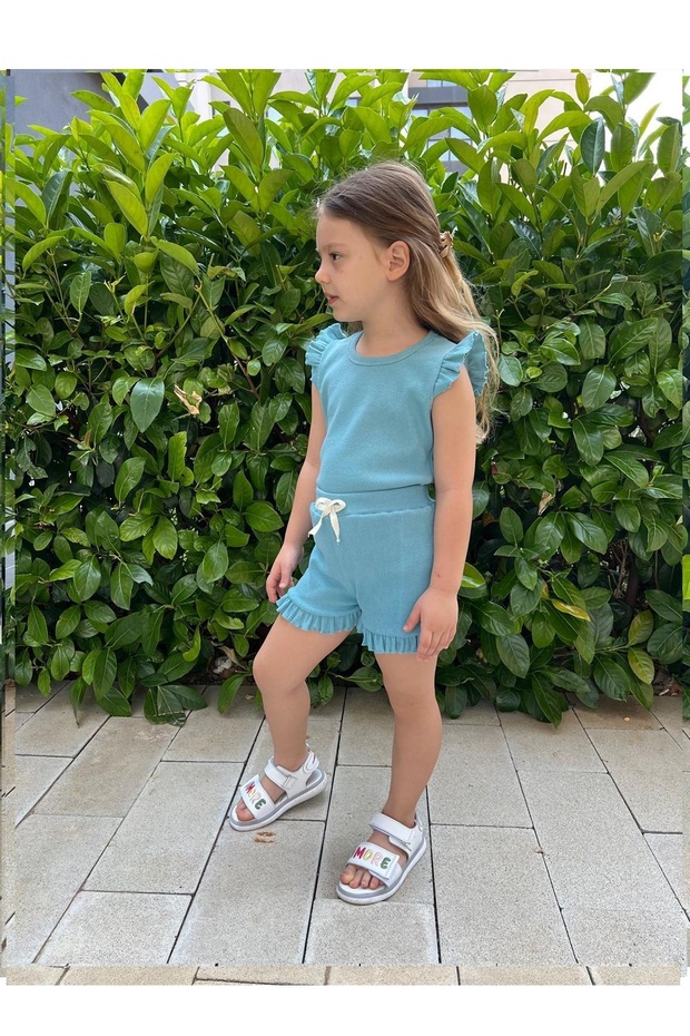 Frilly Girl's Shorts Set