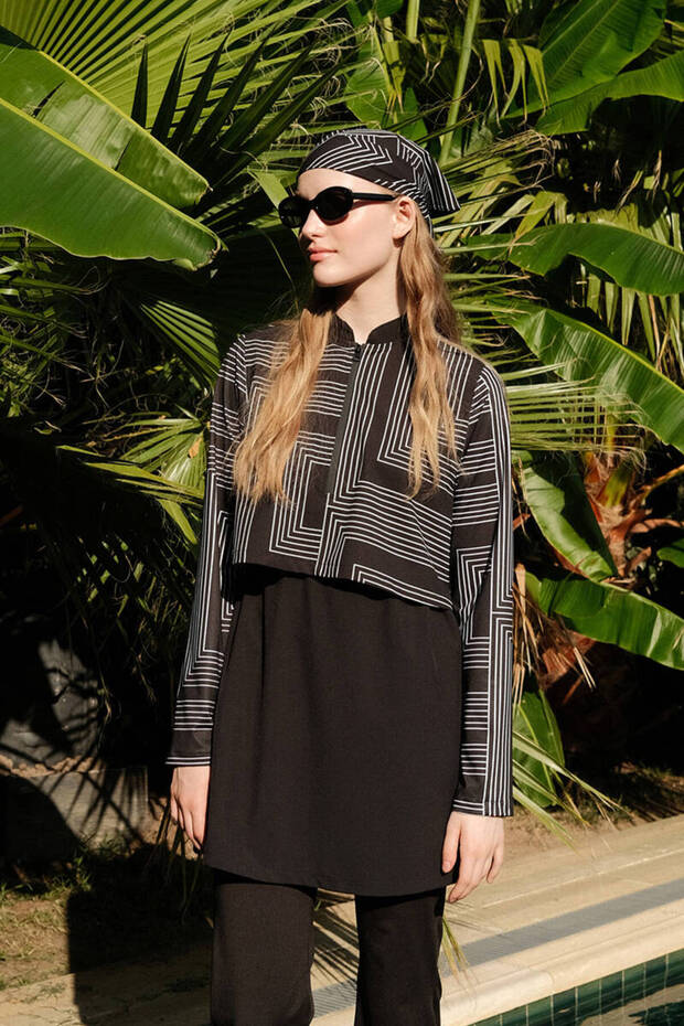 MİNİMAL DESENLİ BANDANA - 4