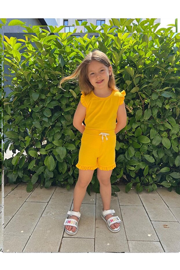 Frilly Girl's Shorts Set