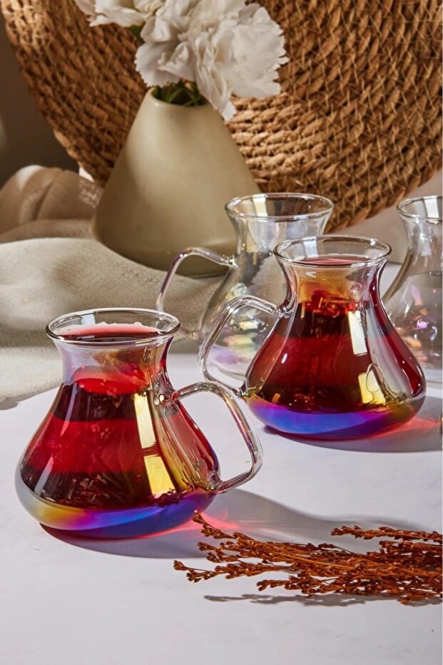 Ehl-i Keyf Luster 6'lı Borosilikat Cam Çay Bardağı Seti 200ml 16014 - 3