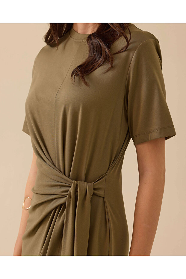 Seçil Günlük Elbise -251310020 Haki - 6