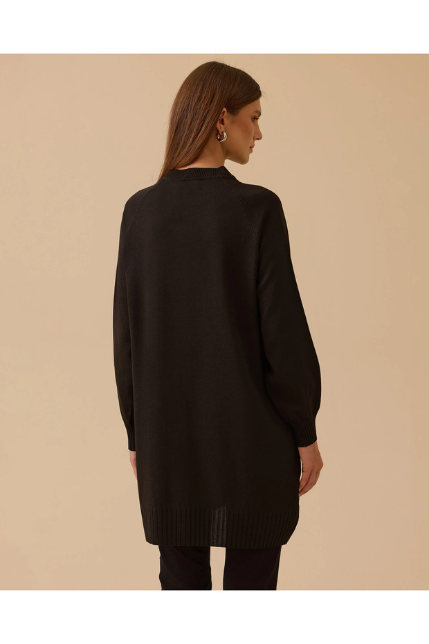 Uzun Kollu Basic Triko Tunik - 4