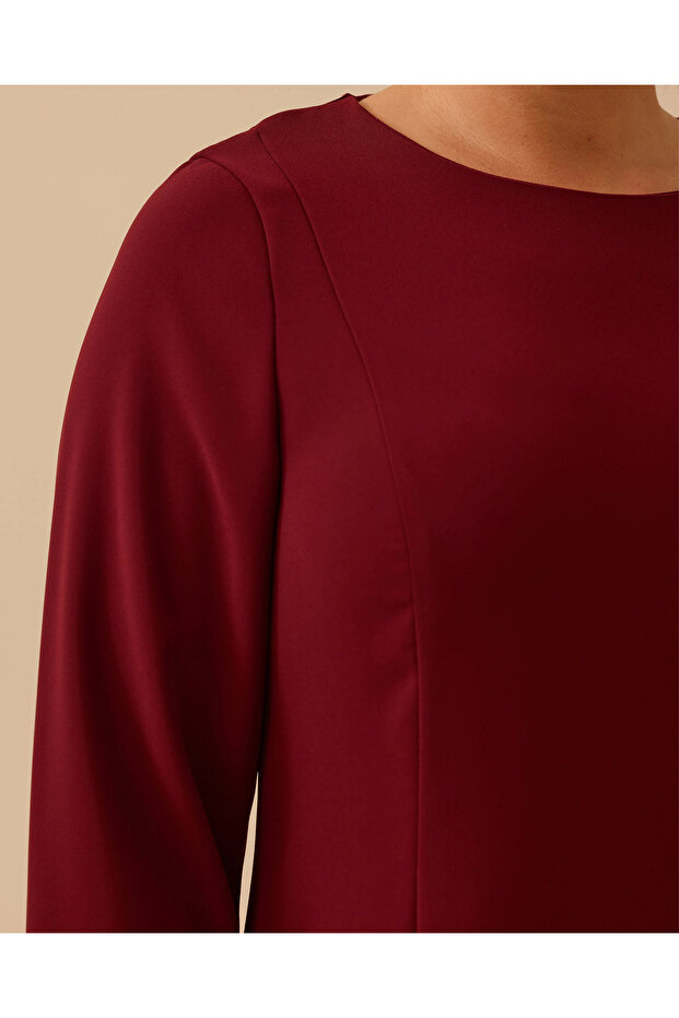 Rochie midi mărime mare basic - 5