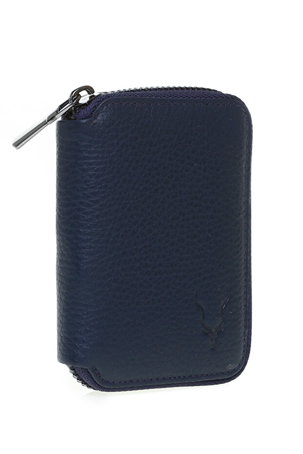 Baskılı Mavi Erkek Cüzdan - 2