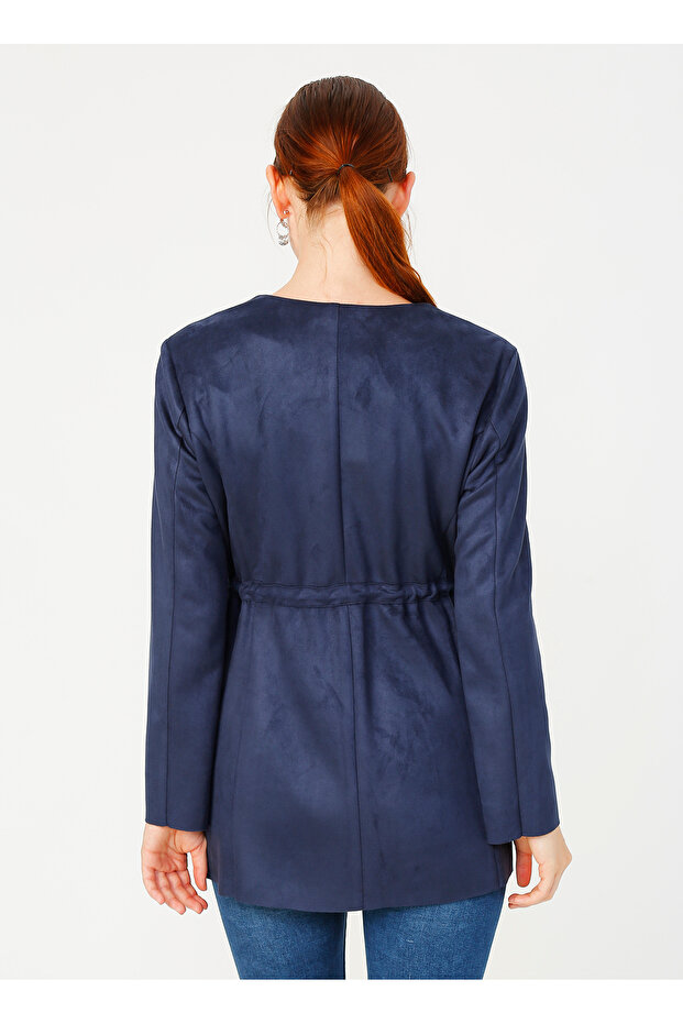 Basic Lacivert Kadın Ceket LUBNAN - 4