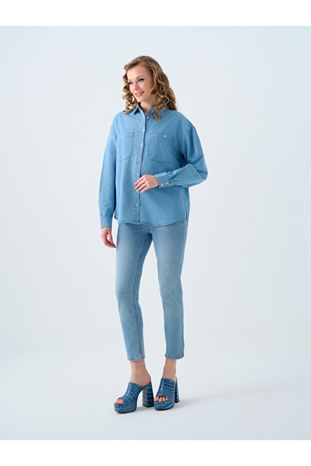 Regular Fit Kadın Gömlek U.kol - 2