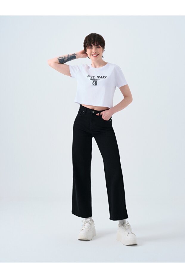 Long Crop Kadın Tshirt K.kol - 2