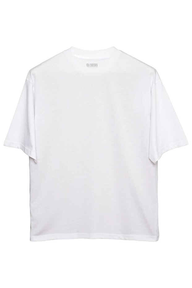 Дамска тениска Basic Oversize - Бяла - 2