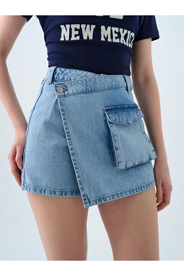 Regular Fit Kadın Şort Etek - 3