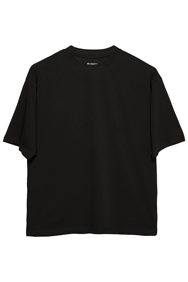 Дамска тениска Basic Oversize - Черна - 2
