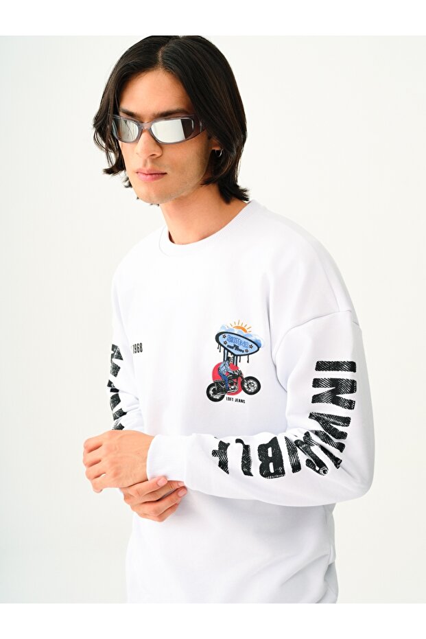 Oversize Fit Erkek Sweatshirt - 4