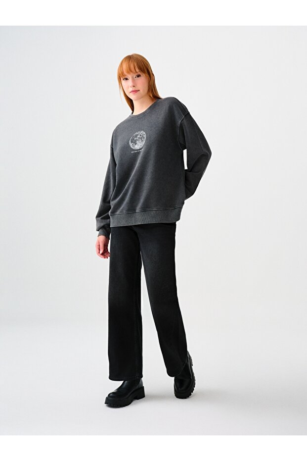 Loose Fit Kadın Sweatshirt - 2