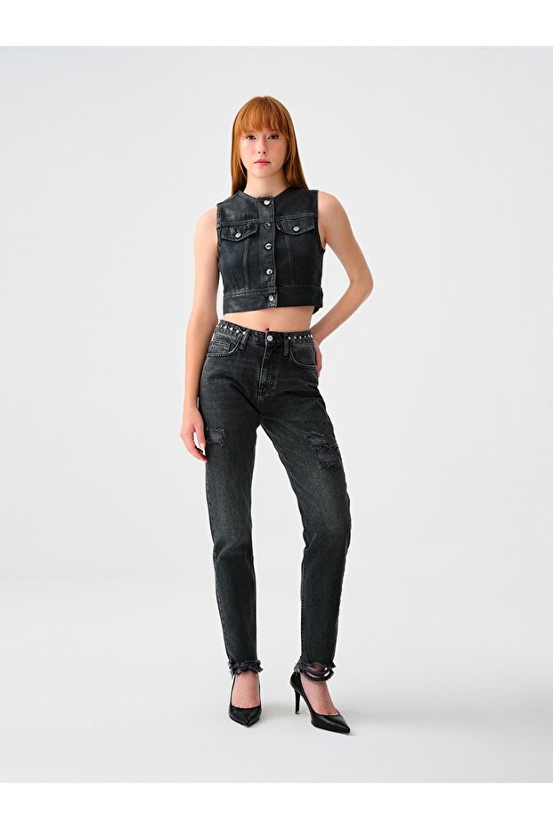 Mom Slim Fit Women's Trousers