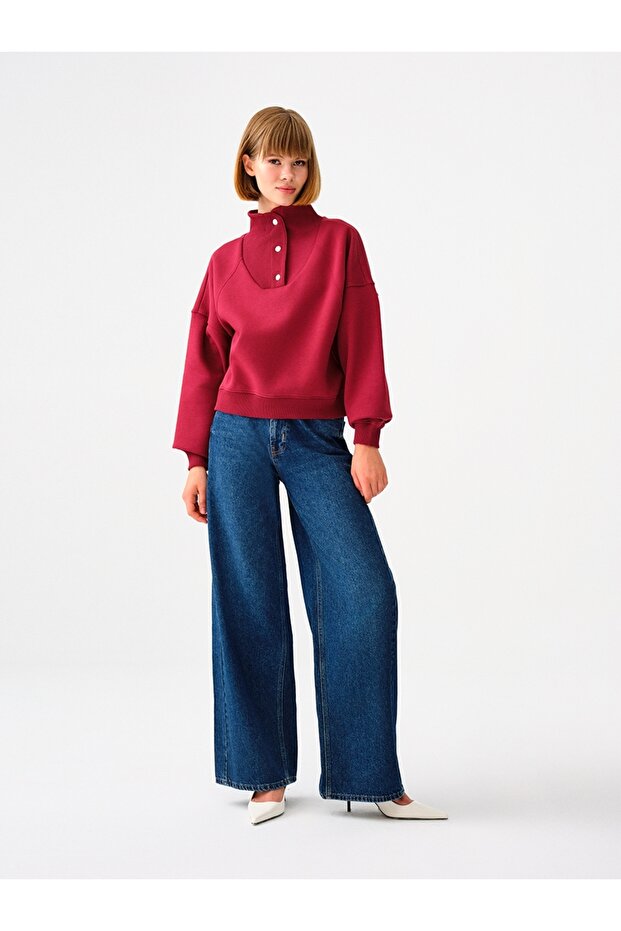 Oversize Kadın Sweatshirt - 2